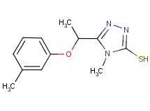 4-methyl-5-[1-(3-methylphenoxy)ethyl]-4H-1,2,4-triazole-3-thiol