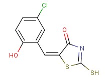 (5E)-5-(5-chloro-2-hydroxybenzylidene)-2-mercapto-1,3-thiazol-4(5H)-one (5E)-5-(5-chloro-2-hydroxybenzylidene)-2-mercapto-1,3-thiazol-4(5H)-one