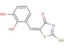 (5E)-5-(2,3-dihydroxybenzylidene)-2-mercapto-1,3-thiazol-4(5H)-one (5E)-5-(2,3-dihydroxybenzylidene)-2-mercapto-1,3-thiazol-4(5H)-one