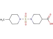 1-[(4-methylpiperidin-1-yl)sulfonyl]piperidine-4-carboxylic acid