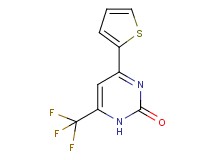 4-(2-thienyl)-6-(trifluoromethyl)pyrimidin-2(1H)-one 4-(2-thienyl)-6-(trifluoromethyl)pyrimidin-2(1H)-one