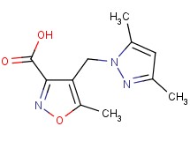 4-[(3,5-dimethyl-1H-pyrazol-1-yl)methyl]-5-methylisoxazole-3-carboxylic acid