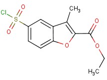 ethyl 5-(chlorosulfonyl)-3-methyl-1-benzofuran-2-carboxylate ethyl 5-(chlorosulfonyl)-3-methyl-1-benzofuran-2-carboxylate