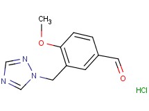 4-methoxy-3-(1H-1,2,4-triazol-1-ylmethyl)benzaldehyde hydrochloride 4-methoxy-3-(1H-1,2,4-triazol-1-ylmethyl)benzaldehyde hydrochloride