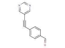 4-(pyrimidin-5-ylethynyl)benzaldehyde 4-(pyrimidin-5-ylethynyl)benzaldehyde