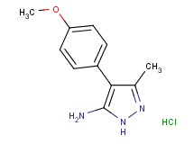 4-(4-methoxyphenyl)-3-methyl-1H-pyrazol-5-amine hydrochloride 4-(4-methoxyphenyl)-3-methyl-1H-pyrazol-5-amine hydrochloride