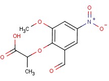 2-(2-formyl-6-methoxy-4-nitrophenoxy)propanoic acid 2-(2-formyl-6-methoxy-4-nitrophenoxy)propanoic acid