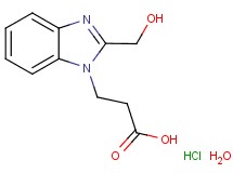 3-[2-(hydroxymethyl)-1H-benzimidazol-1-yl]propanoic acid hydrochloride hydrate