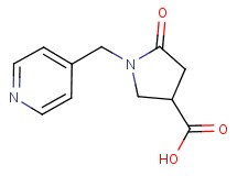 5-oxo-1-(pyridin-4-ylmethyl)pyrrolidine-3-carboxylic acid 5-oxo-1-(pyridin-4-ylmethyl)pyrrolidine-3-carboxylic acid