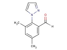 3,5-dimethyl-2-(1H-pyrazol-1-yl)benzaldehyde 3,5-dimethyl-2-(1H-pyrazol-1-yl)benzaldehyde