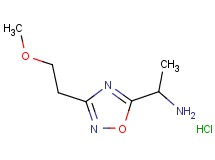 {1-[3-(2-methoxyethyl)-1,2,4-oxadiazol-5-yl]ethyl}amine hydrochloride