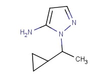 1-(1-cyclopropylethyl)-1H-pyrazol-5-amine 1-(1-cyclopropylethyl)-1H-pyrazol-5-amine