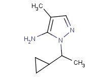 1-(1-cyclopropylethyl)-4-methyl-1H-pyrazol-5-amine 1-(1-cyclopropylethyl)-4-methyl-1H-pyrazol-5-amine