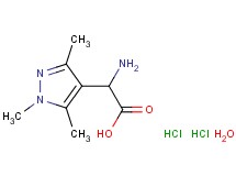 amino(1,3,5-trimethyl-1H-pyrazol-4-yl)acetic acid dihydrochloride hydrate amino(1,3,5-trimethyl-1H-pyrazol-4-yl)acetic acid dihydrochloride hydrate