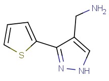 1-[3-(2-thienyl)-1H-pyrazol-4-yl]methanamine