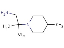2-methyl-2-(4-methyl-1-piperidinyl)-1-propanamine 2-methyl-2-(4-methyl-1-piperidinyl)-1-propanamine