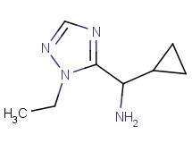 1-cyclopropyl-1-(1-ethyl-1H-1,2,4-triazol-5-yl)methanamine 1-cyclopropyl-1-(1-ethyl-1H-1,2,4-triazol-5-yl)methanamine