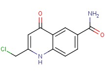 2-(chloromethyl)-4-oxo-1,4-dihydro-6-quinolinecarboxamide 2-(chloromethyl)-4-oxo-1,4-dihydro-6-quinolinecarboxamide
