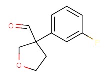 3-(3-fluorophenyl)tetrahydro-3-furancarbaldehyde 3-(3-fluorophenyl)tetrahydro-3-furancarbaldehyde