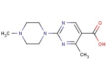 4-methyl-2-(4-methyl-1-piperazinyl)-5-pyrimidinecarboxylic acid 4-methyl-2-(4-methyl-1-piperazinyl)-5-pyrimidinecarboxylic acid