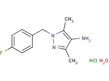 1-(4-fluorobenzyl)-3,5-dimethyl-1H-pyrazol-4-amine hydrochloride hydrate 1-(4-fluorobenzyl)-3,5-dimethyl-1H-pyrazol-4-amine hydrochloride hydrate