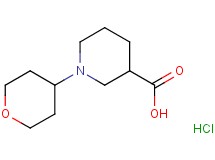 1-(tetrahydro-2H-pyran-4-yl)-3-piperidinecarboxylic acid hydrochloride 1-(tetrahydro-2H-pyran-4-yl)-3-piperidinecarboxylic acid hydrochloride