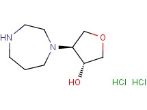 trans-4-(1,4-diazepan-1-yl)tetrahydro-3-furanol dihydrochloride trans-4-(1,4-diazepan-1-yl)tetrahydro-3-furanol dihydrochloride