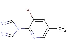 3-bromo-5-methyl-2-(4H-1,2,4-triazol-4-yl)pyridine 3-bromo-5-methyl-2-(4H-1,2,4-triazol-4-yl)pyridine