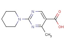 4-methyl-2-(1-piperidinyl)-5-pyrimidinecarboxylic acid 4-methyl-2-(1-piperidinyl)-5-pyrimidinecarboxylic acid