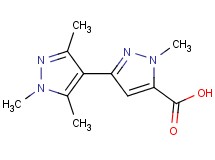 1,1',3',5'-tetramethyl-1H,1'H-3,4'-bipyrazole-5-carboxylic acid 1,1',3',5'-tetramethyl-1H,1'H-3,4'-bipyrazole-5-carboxylic acid