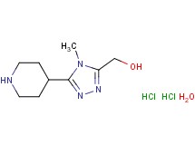 [4-methyl-5-(4-piperidinyl)-4H-1,2,4-triazol-3-yl]methanol dihydrochloride hydrate