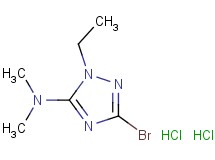 3-bromo-1-ethyl-N,N-dimethyl-1H-1,2,4-triazol-5-amine dihydrochloride 3-bromo-1-ethyl-N,N-dimethyl-1H-1,2,4-triazol-5-amine dihydrochloride
