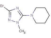 1-(3-bromo-1-methyl-1H-1,2,4-triazol-5-yl)piperidine 1-(3-bromo-1-methyl-1H-1,2,4-triazol-5-yl)piperidine