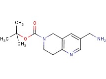 tert-butyl 3-(aminomethyl)-7,8-dihydro-1,6-naphthyridine-6(5H)-carboxylate tert-butyl 3-(aminomethyl)-7,8-dihydro-1,6-naphthyridine-6(5H)-carboxylate