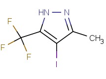 4-iodo-3-methyl-5-(trifluoromethyl)-1H-pyrazole 4-iodo-3-methyl-5-(trifluoromethyl)-1H-pyrazole