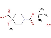 1-(tert-butoxycarbonyl)-4-methoxy-4-piperidinecarboxylic acid hydrate 1-(tert-butoxycarbonyl)-4-methoxy-4-piperidinecarboxylic acid hydrate