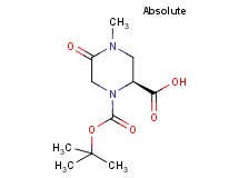 (2S)-1-(tert-butoxycarbonyl)-4-methyl-5-oxo-2-piperazinecarboxylic acid (2S)-1-(tert-butoxycarbonyl)-4-methyl-5-oxo-2-piperazinecarboxylic acid