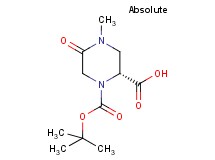 (2R)-1-(tert-butoxycarbonyl)-4-methyl-5-oxo-2-piperazinecarboxylic acid (2R)-1-(tert-butoxycarbonyl)-4-methyl-5-oxo-2-piperazinecarboxylic acid