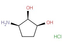 rac-(1S,2R,3R)-3-amino-1,2-cyclopentanediol hydrochloride rac-(1S,2R,3R)-3-amino-1,2-cyclopentanediol hydrochloride