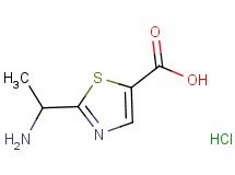 2-(1-aminoethyl)-1,3-thiazole-5-carboxylic acid hydrochloride 2-(1-aminoethyl)-1,3-thiazole-5-carboxylic acid hydrochloride