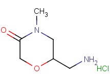 6-(aminomethyl)-4-methyl-3-morpholinone hydrochloride 6-(aminomethyl)-4-methyl-3-morpholinone hydrochloride