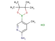 4-methyl-5-(4,4,5,5-tetramethyl-1,3,2-dioxaborolan-2-yl)-2-pyridinamine hydrochloride 4-methyl-5-(4,4,5,5-tetramethyl-1,3,2-dioxaborolan-2-yl)-2-pyridinamine hydrochloride