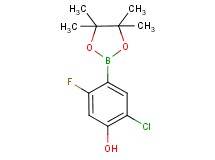 2-chloro-5-fluoro-4-(4,4,5,5-tetramethyl-1,3,2-dioxaborolan-2-yl)phenol 2-chloro-5-fluoro-4-(4,4,5,5-tetramethyl-1,3,2-dioxaborolan-2-yl)phenol