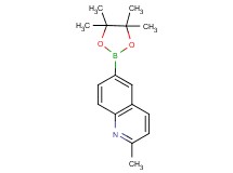 2-methyl-6-(4,4,5,5-tetramethyl-1,3,2-dioxaborolan-2-yl)quinoline 2-methyl-6-(4,4,5,5-tetramethyl-1,3,2-dioxaborolan-2-yl)quinoline