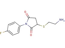 3-[(2-aminoethyl)thio]-1-(4-fluorophenyl)pyrrolidine-2,5-dione