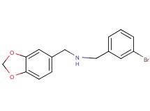 (1,3-benzodioxol-5-ylmethyl)(3-bromobenzyl)amine (1,3-benzodioxol-5-ylmethyl)(3-bromobenzyl)amine