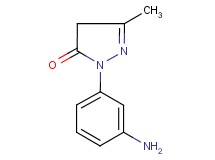 2-(3-aminophenyl)-5-methyl-2,4-dihydro-3H-pyrazol-3-one 2-(3-aminophenyl)-5-methyl-2,4-dihydro-3H-pyrazol-3-one
