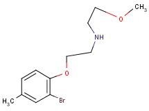 2-(2-bromo-4-methylphenoxy)-N-(2-methoxyethyl)ethanamine 2-(2-bromo-4-methylphenoxy)-N-(2-methoxyethyl)ethanamine