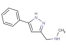 N-methyl-1-(5-phenyl-1H-pyrazol-3-yl)methanamine N-methyl-1-(5-phenyl-1H-pyrazol-3-yl)methanamine