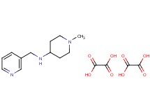 1-methyl-N-(3-pyridinylmethyl)-4-piperidinamine diethanedioate 1-methyl-N-(3-pyridinylmethyl)-4-piperidinamine diethanedioate